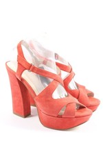 OXMOX High Heel Sandaletten Damen Sandaletten Gr. DE 40 rot Casual-Look