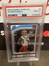 2024 Panini Clearly Donruss PSA 10 Jayden Daniels RC Low Pop Commanders #52