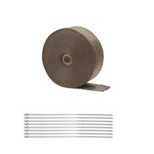 1.97'' x 16 Ft Car Exhaust Heat Wrap Roll, Lava Fiber Heat Shield Pipe Insula...