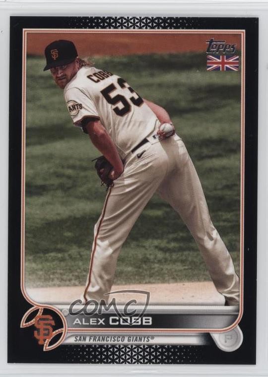 2022 Topps UK Edition Black 16/125 Alex Cobb #84 18bz