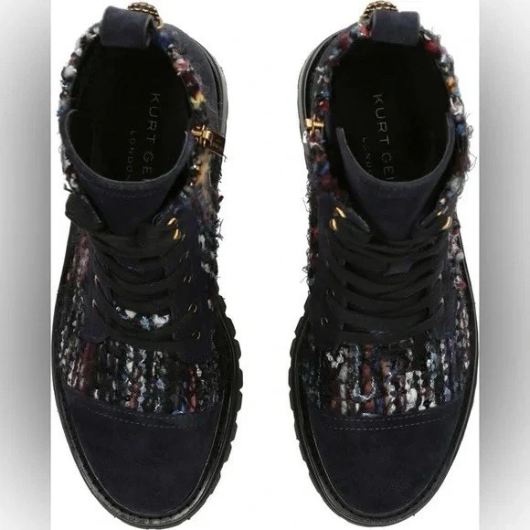 KURT GEIGER LONDON женщин Kensington шнурует вверх боевые ботинки размер 36 (5,5) новый - Изображение 2 из 4