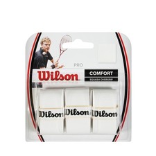 Wilson Unisex Pro Racket Squash Overgrip, White/Black