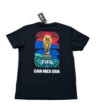 FIFA World Cup 2026 Soccer Adidas Black Short Sleeve T-Shirt; Size Small - NWT