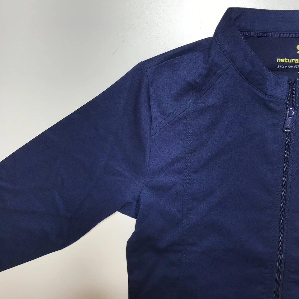 Natural Uniforms Womens Nurse Scrub Jacket Modern Fit Luxe Stretch Navy Small - Image 3 of 4