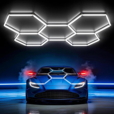 Gen II Hexagon Garage Lights: 168W 16800LM 5 Grids Hexagon Led Light, 6500K Ultr