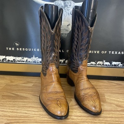 Dan Post Cowboy Boots Men s Size 11 D Style DP6944 Two-Tone Brown Leather Flaws