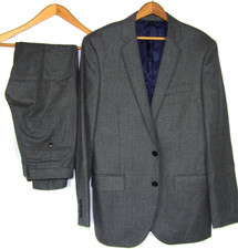 J.Crew 100 Wool Gray LUDLOW 2 Piece Suit Men's 40R Jacket  30 X 30 Slim Pants