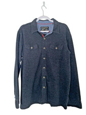 Grizzly Mountain Men's Gray Cotton Blend Long Sleeve Button-Up Shirt L