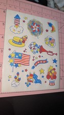 Vintage Hallmark Stickers Independence Day 4th Of July Patriotic 1 Sheet