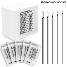 200/100/50pcs Piercing Needles Surgical Steel Disposable Body Piercing Needles E