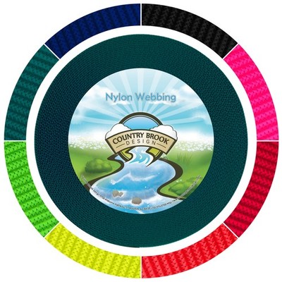 Country Brook Design  3/4 Inch Teal Reflective Nylon Webbing, 5 Yards