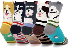 Women  s Cute Animal Socks Dog  Cat Novelty Funny Crew Gift for Animal Lovers