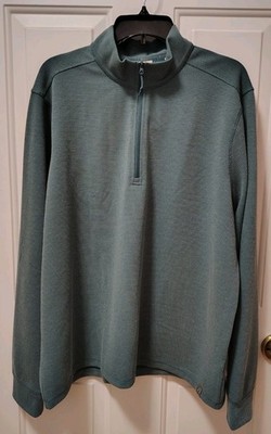 LLBean Men's Mountainside Micro Waffle 1/2 Zip Teal Size XL