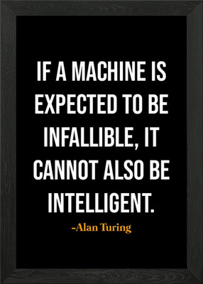 Alan Turing Zitat gerahmtes Wandbild Poster Leinwanddruck Bild