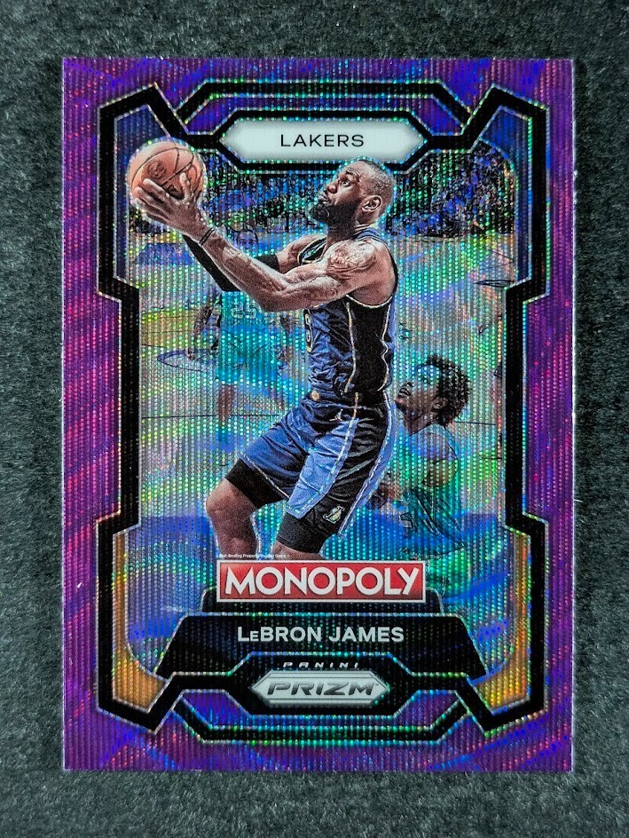2023-24 Panini Prizm Monopoly LEBRON JAMES Purple Wave Prizm SP LA Lakers #40