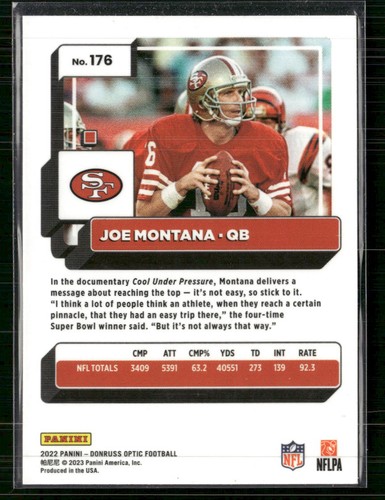 2022 Donruss Optic #176 Joe Montana - Bild 2 von 2
