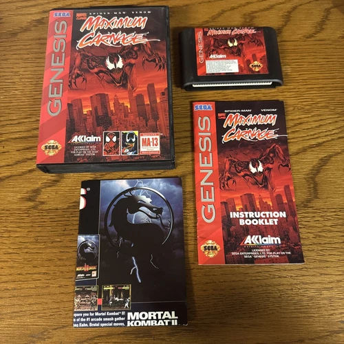 Spider-Man and Venom: Maximum Carnage (Sega Genesis, 1994) Complete CIB Poster