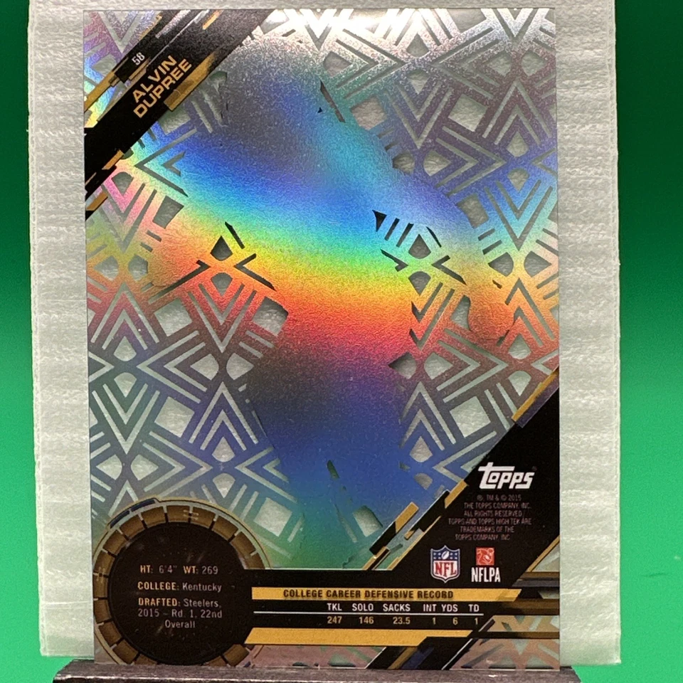 2015 Topps High Tek - Bud Dupree #58 Pattern 5 Pyramids/Diamonds (RC) - Image 2 of 4