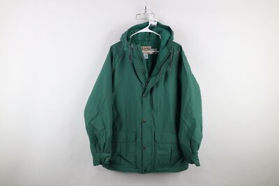 #ad #ad Vintage 80s 90s Cabelas Mens XL Goretex Hooded Puffer Parka Jacket Coat Green $95.96
