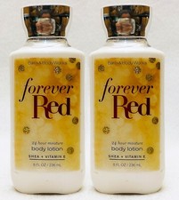 2 Bath Body Works FOREVER RED 24Hr Moisture Body Lotion Cream 8 oz