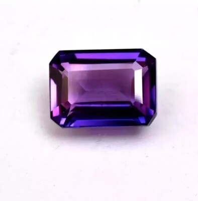 Natural Purple Blue 12-14Ct Emerald Cut Sapphire EGL Certified Loose Gemstone