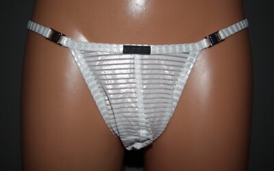 MANSTORE M2375 Stripper Thong Silver L XL