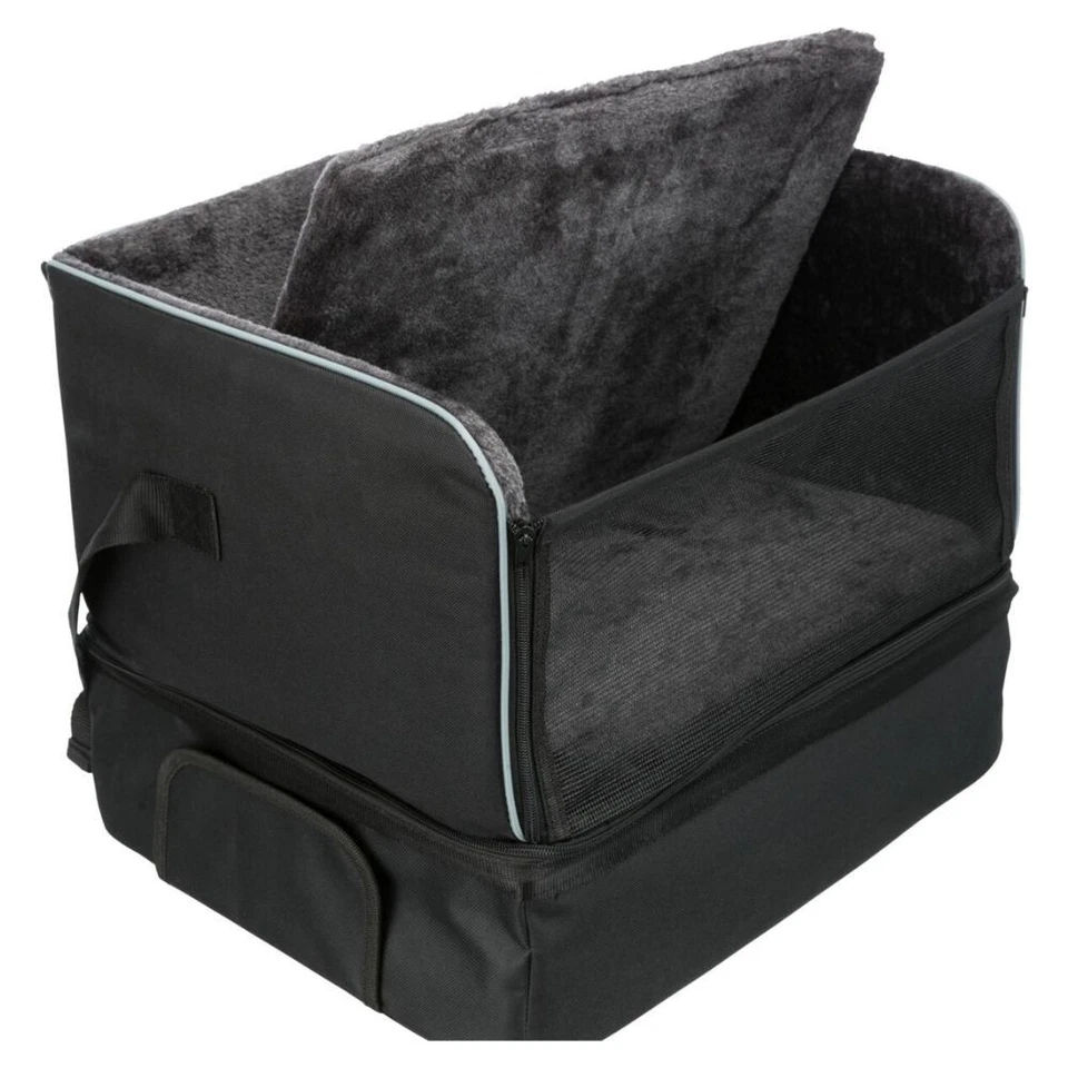 Trixie Car Dog Seat Raised Travel Bed with Straps Buckle & Belt Slit Black S 8kg - Image 2 of 4