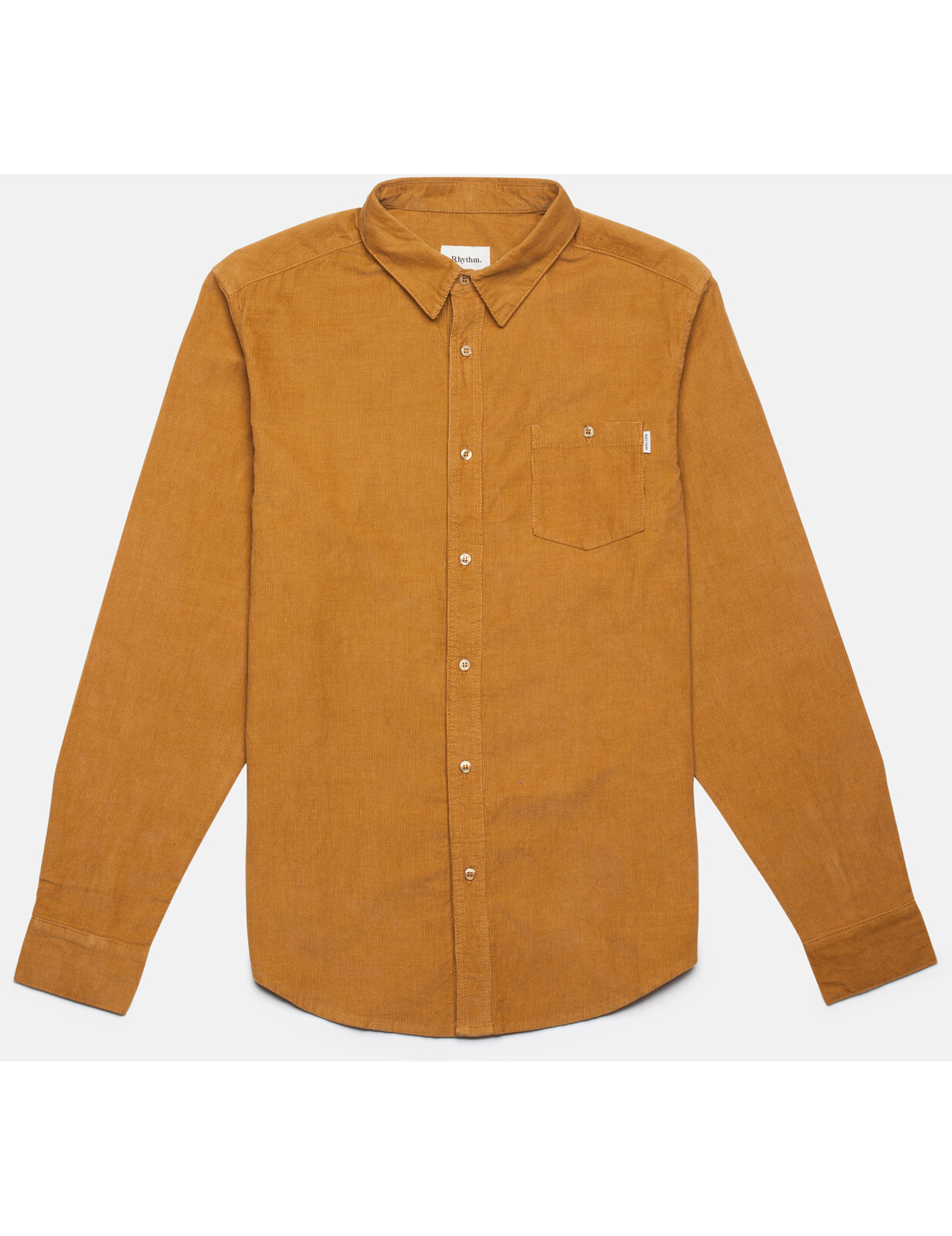 Rhythm Corduroy Long Sleeve Shirt in Turneric