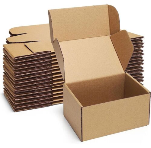 5 Pack 6X5X9 Inches Brown Corrugated Box Mailers, Strong Small Shipping Boxes - Picture 4 of 4