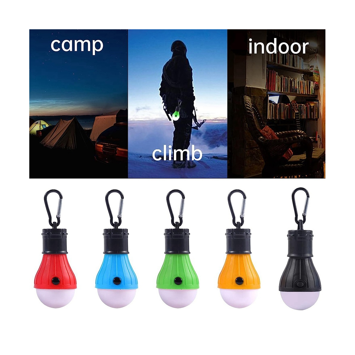 5 Packs Camping Light Bulb Portable LED Camping Camp Tent Lights Lamp