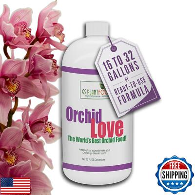 Orchid Love- The World's Greatest Orchid Food!(Net 32 fl oz. concentrate: yie