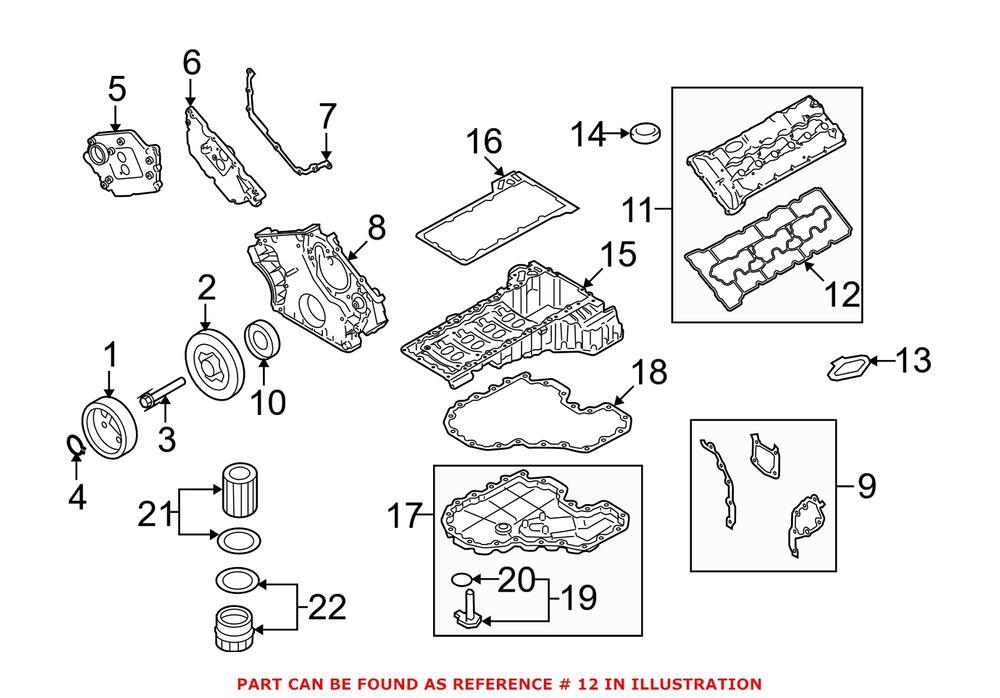 Genuine OEM Engine Valve Cover Gasket for BMW 11128621958 | eBay