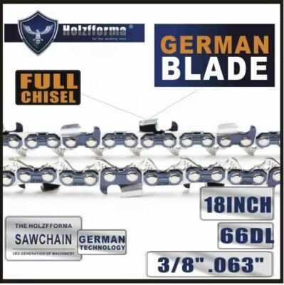 Holzfforma 3/8 .063 18inch 66 Drive Links Saw Chain Wagners
