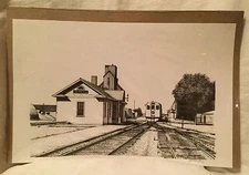 Fertile Minnesota Train Station Drawing Artist Signed John Cartwright 1980 