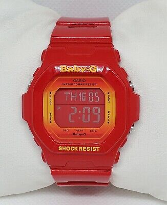 Ladies Casio Baby-G 3000 Square Red Digital Watch BG5600SA D9 | eBay