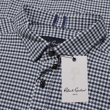 Robert Graham NWT Fantoni Casual Button Down Shirt Size XL Tailored Blue/White
