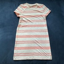 LOFT Lou & Grey Peach Pink Striped Shirtdress