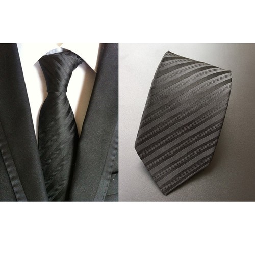 Men Stripe Grid Check Geometric Polka Dot Wavy Wedding Necktie 8CM Wide Tie - Picture 12 of 70