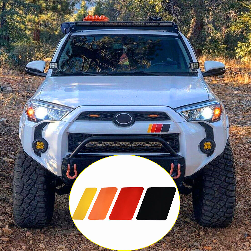 Tri-Color Decal Toyota Sticker Stripe For TRD 4Runner Tacoma Tundra/ Tantu Super
