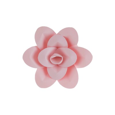 Mega Crafts - 8'' Handmade Paper Pedal Flower - Pink, 1PC