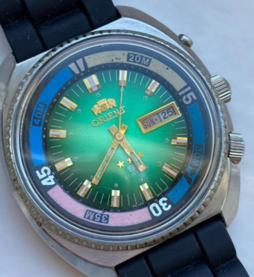 RARE: ORIENT SK 3 STAR 21 JEWELS GREEN S 469135A-4B CA | eBay