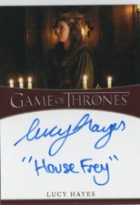 Game of Thrones Season 8 Auto Inscription Lucy Hayes as Lady Kitty Frey
