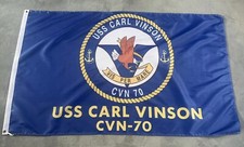 USN USS Carl Vinson CVN-70 Vis Per Mare 3x5 ft Single-Sided Flag Banner