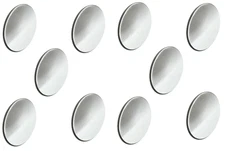 10x self Adhesive Chrome Cover caps 13mm Silver Chromed Screw Hole Stickers