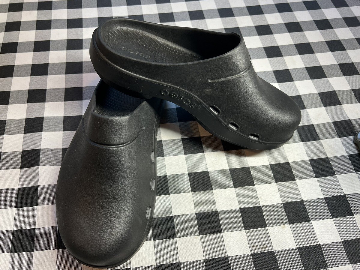 Oofos Mens Oocloog Matte Black Shoes (NWOB) M8/W10 EU41 Men main image 2