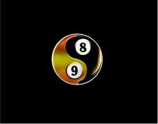 Yin Yang eightball nineball decal 3 inches round 8ball 9ball