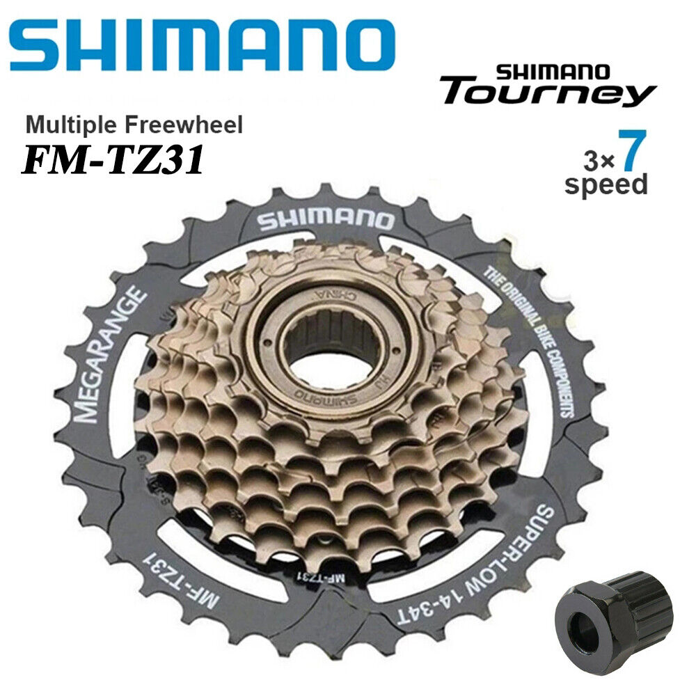 Shimano Tourney MF-TZ31 7Speed MTB Freewheel 14-34T Screw-On Shimano Tourney MF-TZ31 7Speed MTB Freewheel 14-34T Screw-On