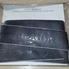 RARE NIP UGG BAILEY BOW CUSTOM VELVET GRAY GREY BOOT REPLACEMENT RIBBON STRING