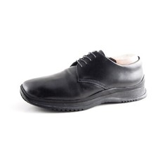 Prada Lug Sole Derby Oxfords Black Leather Mens Shoe Size EU 42 US 9