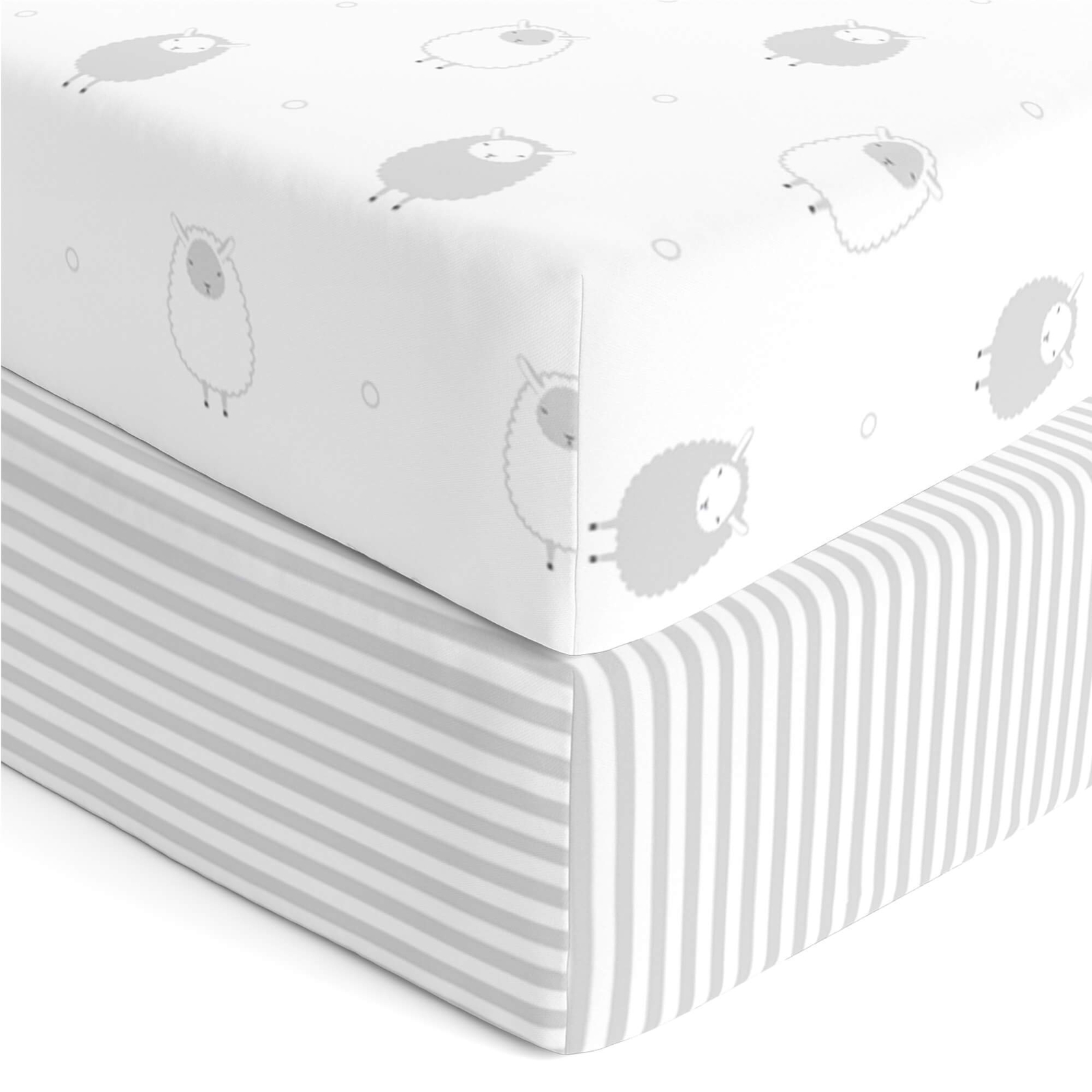 Fitted Crib Sheets Set – 2 Pack – Jersey Cotton Crib Mattress Sheets for Baby...